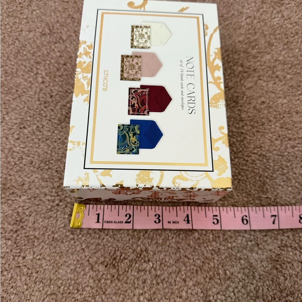 Chico's Gold and Cream Note Cards Set